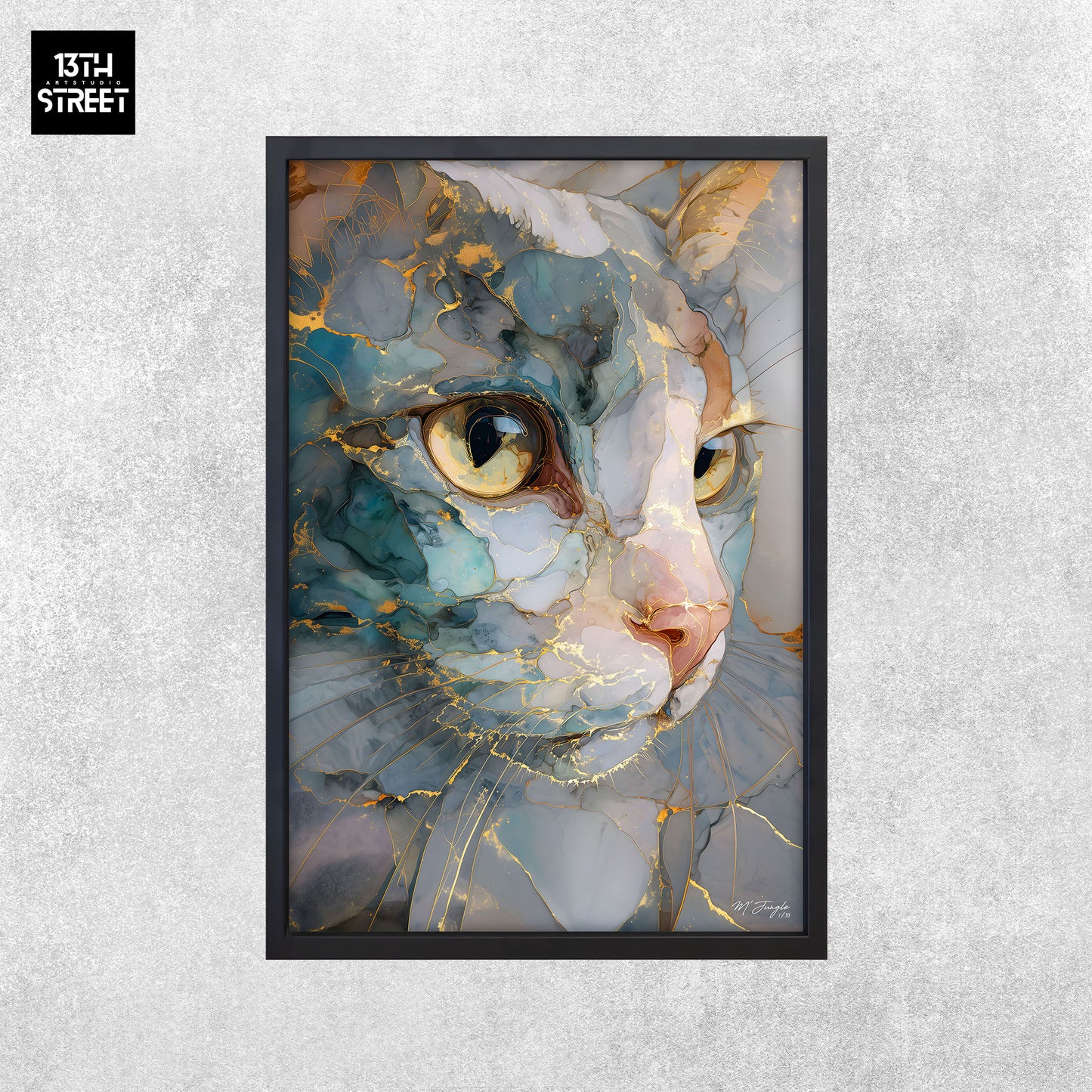 Miss Jungle - Regard discret - Toile 40x60x2cm