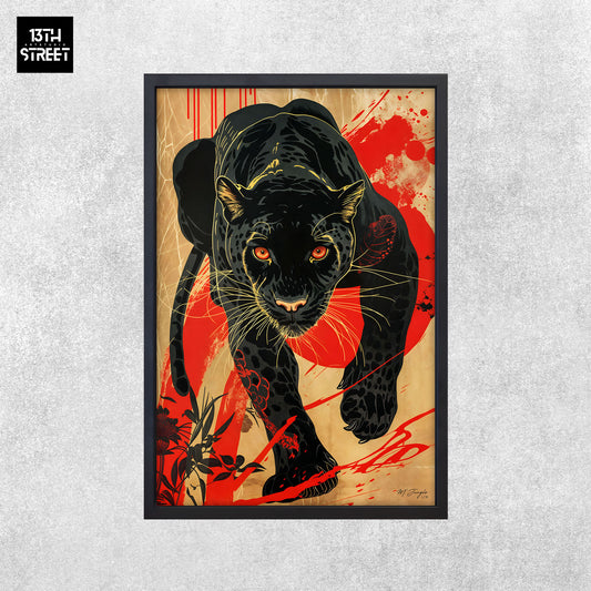 Miss Jungle - Esprit Sombre - Toile 40x60x2cm