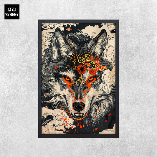 Miss Jungle - Howl at the Moonlight - Canvas 40x60x2cm