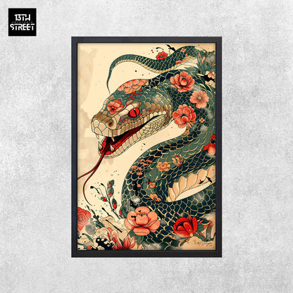 Miss Jungle - Sinuous Elegance - Canvas 40x60x2cm