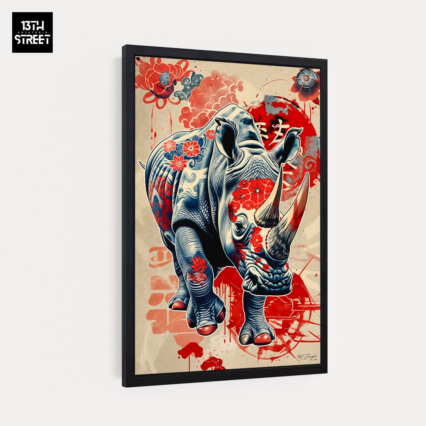 Miss Jungle - Ancestral Horns - Canvas 40x60x2cm