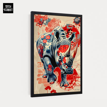Miss Jungle - Ancestral Horns - Canvas 40x60x2cm