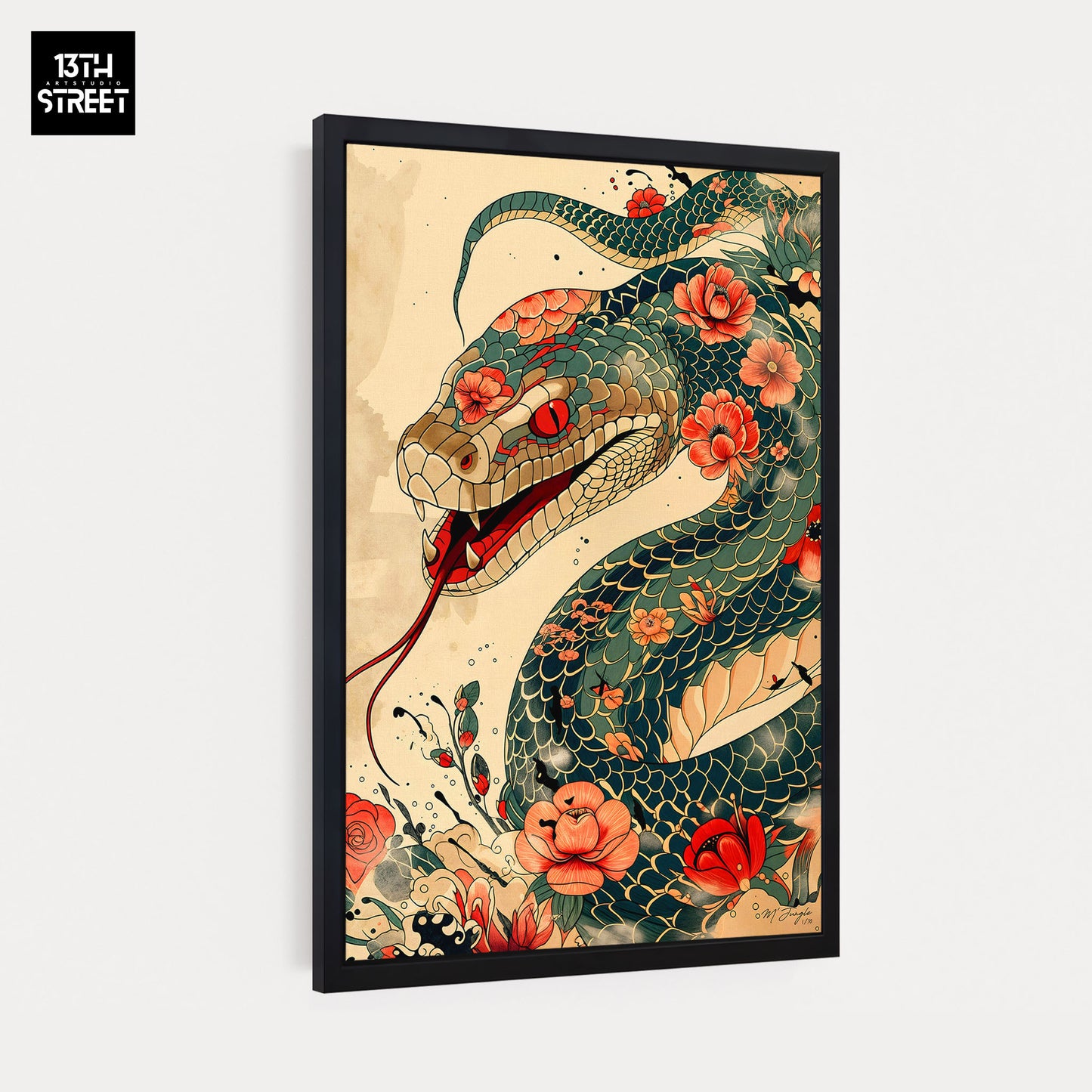 Miss Jungle - Sinuous Elegance - Canvas 40x60x2cm