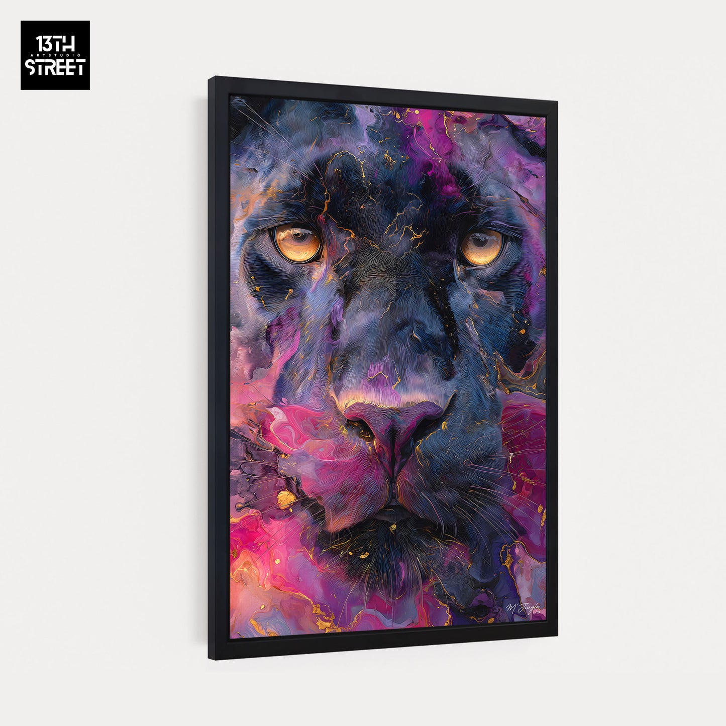 Miss Jungle - Élégance furtive - Toile 40x60x2cm