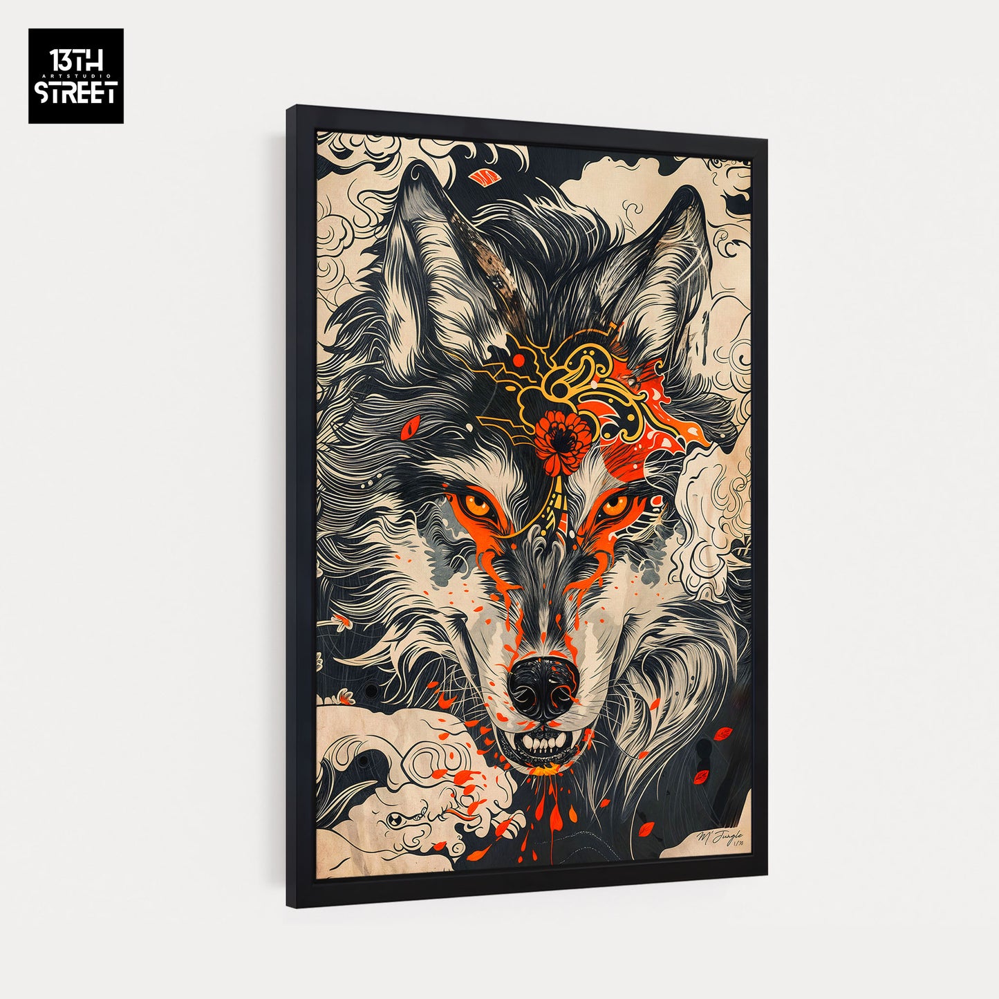 Miss Jungle - Howl at the Moonlight - Canvas 40x60x2cm