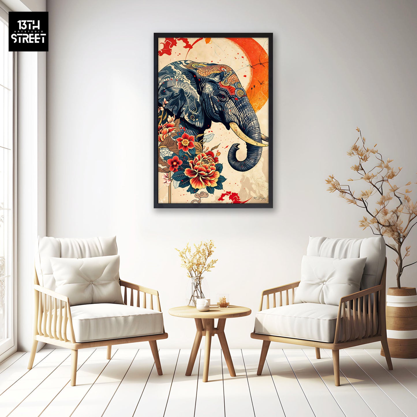 Miss Jungle - Peaceful Spirit of the Orient - Canvas 40x60x2cm