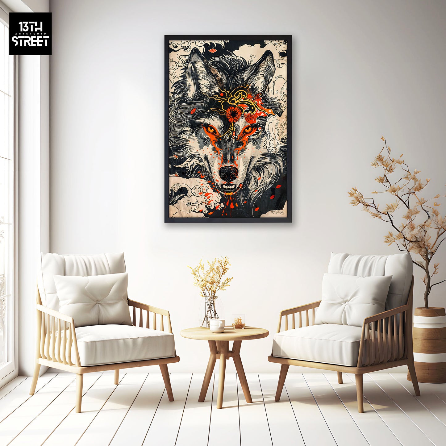 Miss Jungle - Howl at the Moonlight - Canvas 40x60x2cm