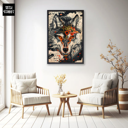 Miss Jungle - Howl at the Moonlight - Canvas 40x60x2cm
