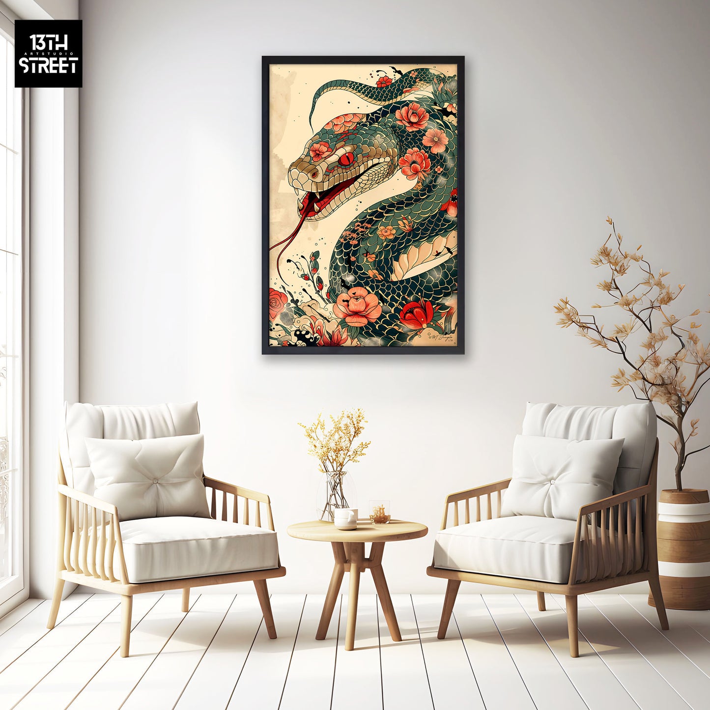 Miss Jungle - Sinuous Elegance - Canvas 40x60x2cm