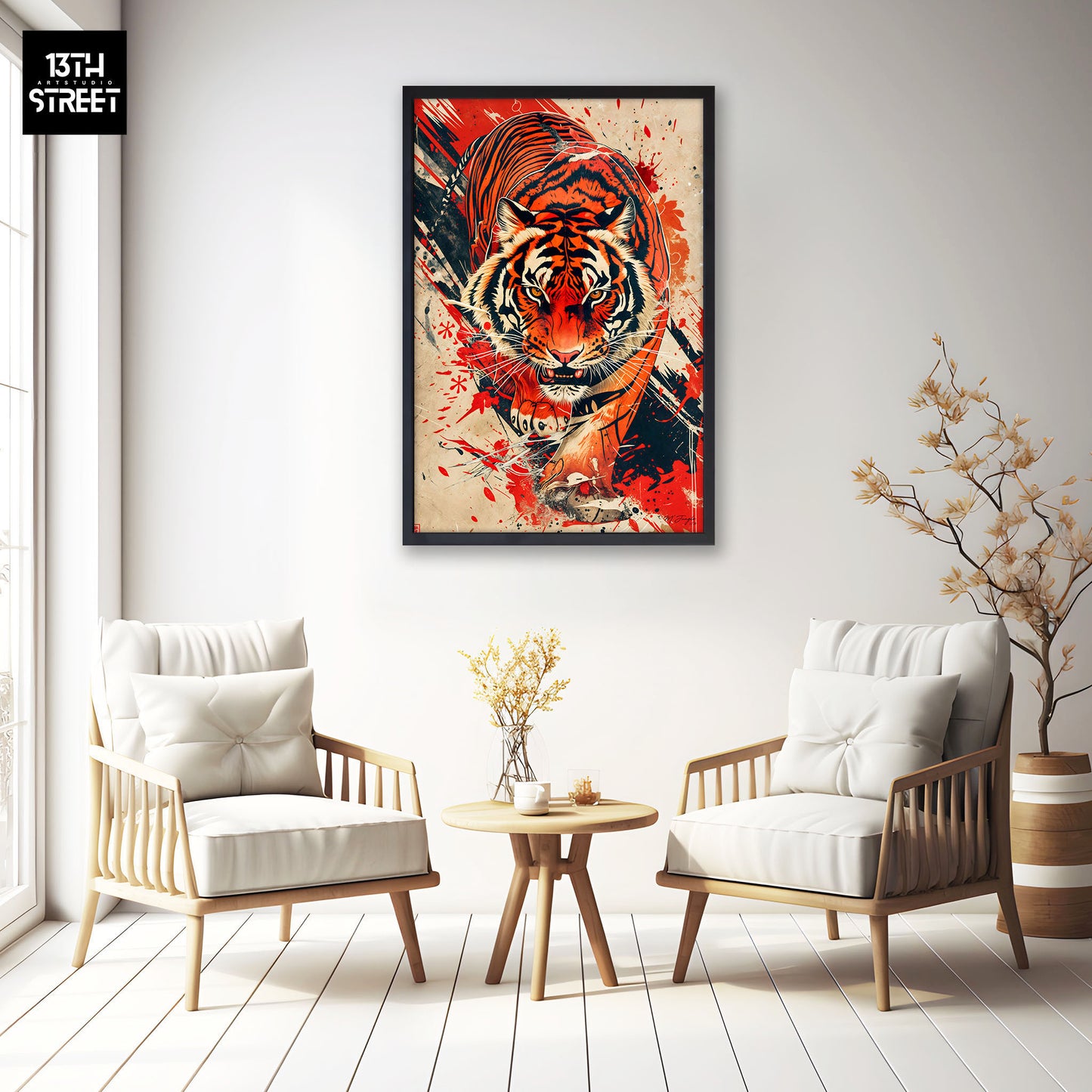 Miss Jungle - Aurore du Tigre - Leinwand 40x60x2cm