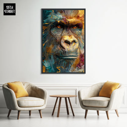 Miss Jungle - Regard en silence - Toile 40x60x2cm
