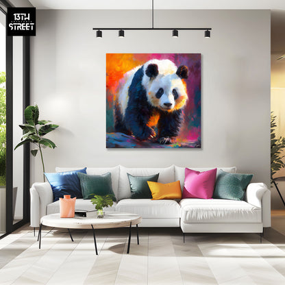 Miss Jungle - Paix en couleurs - Toile