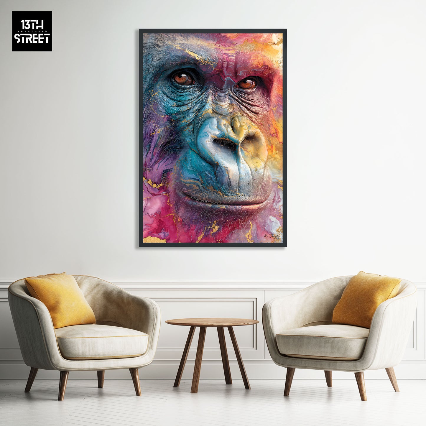 Miss Jungle - Pensée profonde - Toile 40x60x2cm