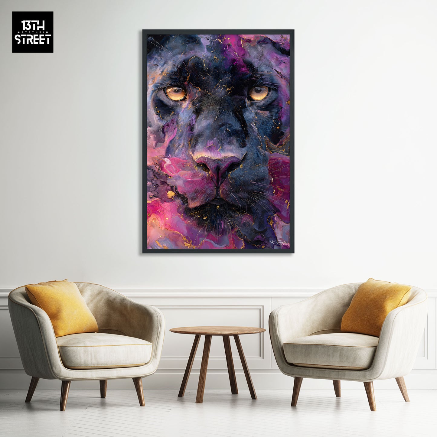 Miss Jungle - Élégance furtive - Toile 40x60x2cm