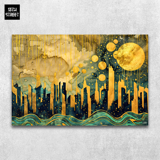 Mody - Lunar Golden Serenade - Canvas