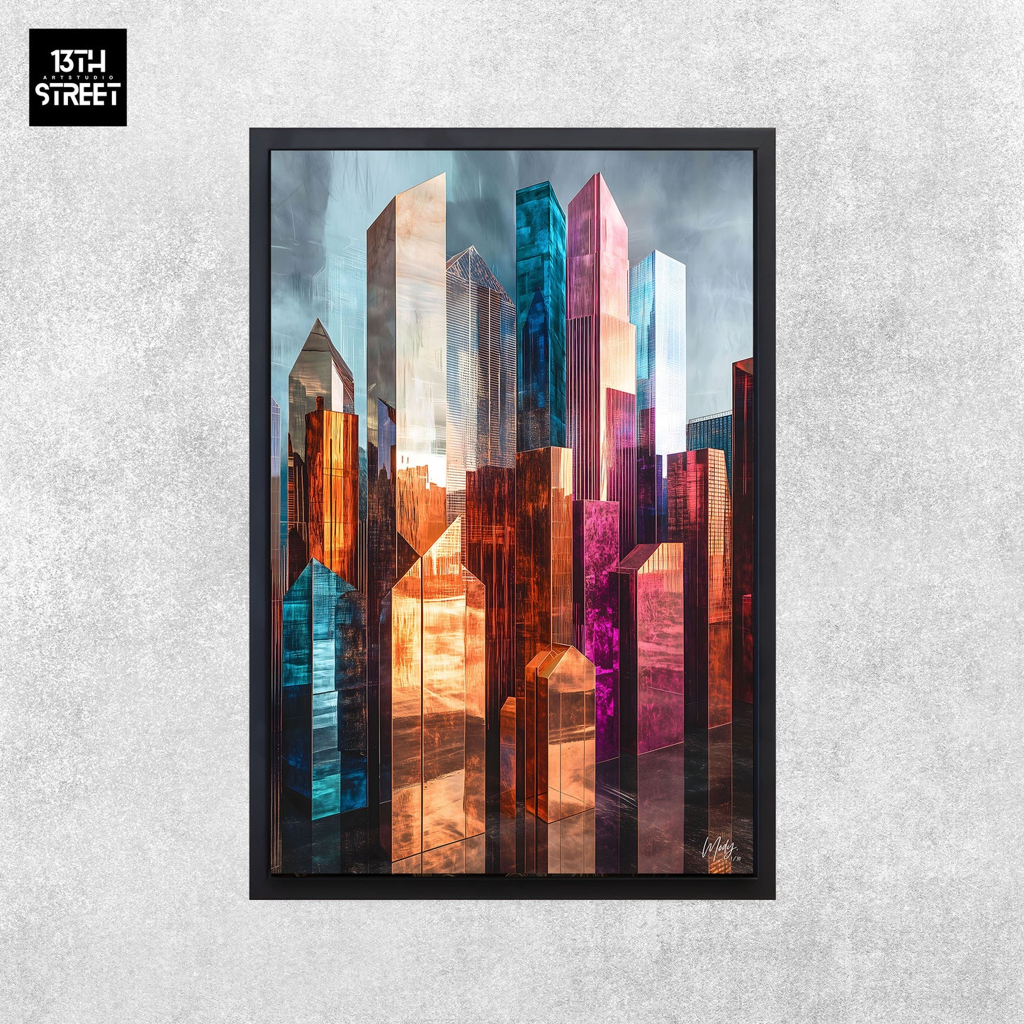 Mody - Cœur Urbain - Toile 40x60x2cm