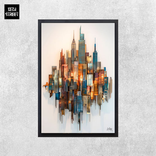 Mody - Rayonnement Urbain - Toile 40x60x2cm