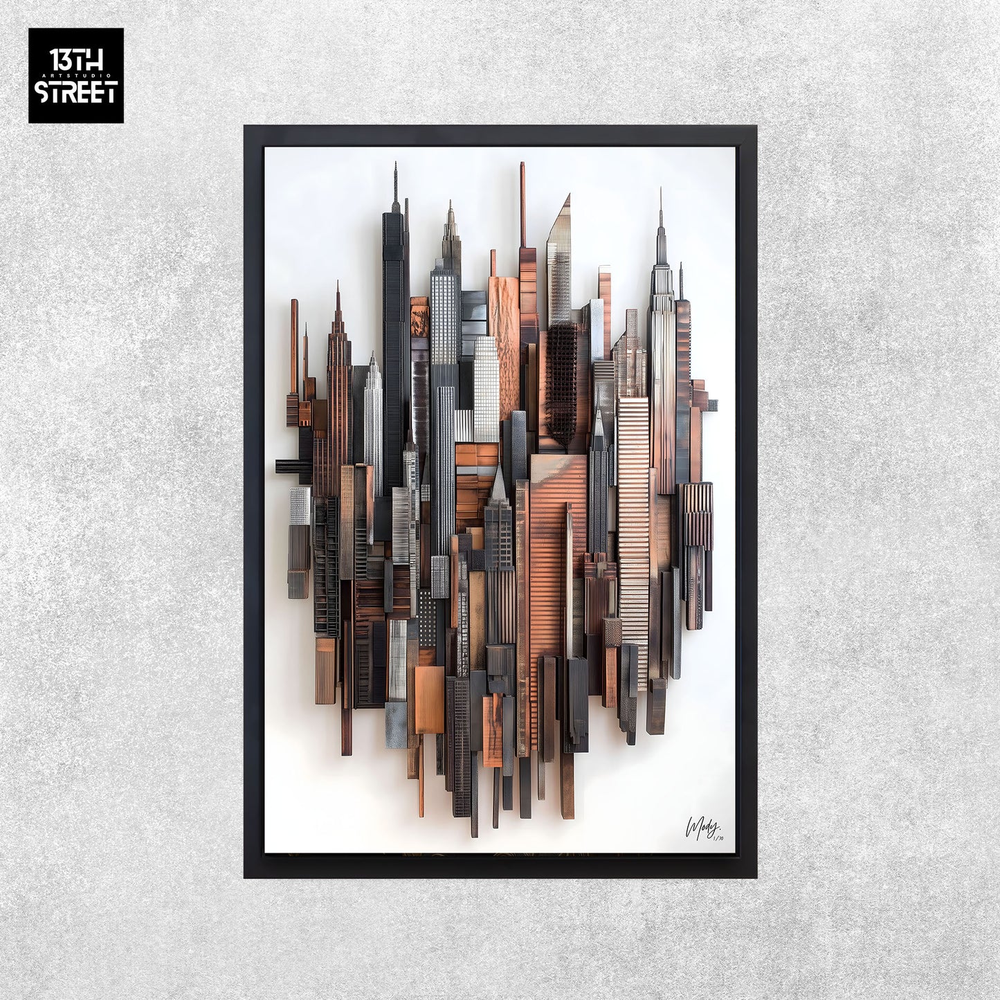 Mody - Fusion Métallique - Toile 40x60x2cm