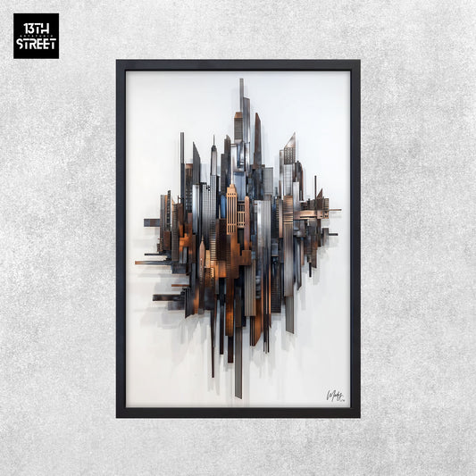 Mody - Architecture Métallique - Toile 40x60x2cm