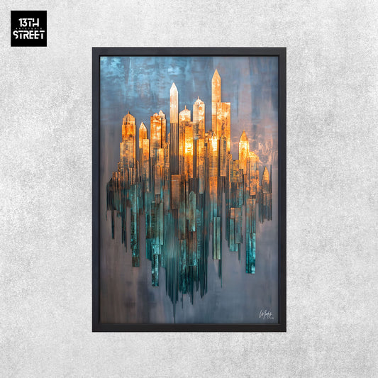 Mody - Gravité Bleutée - Toile 40x60x2cm