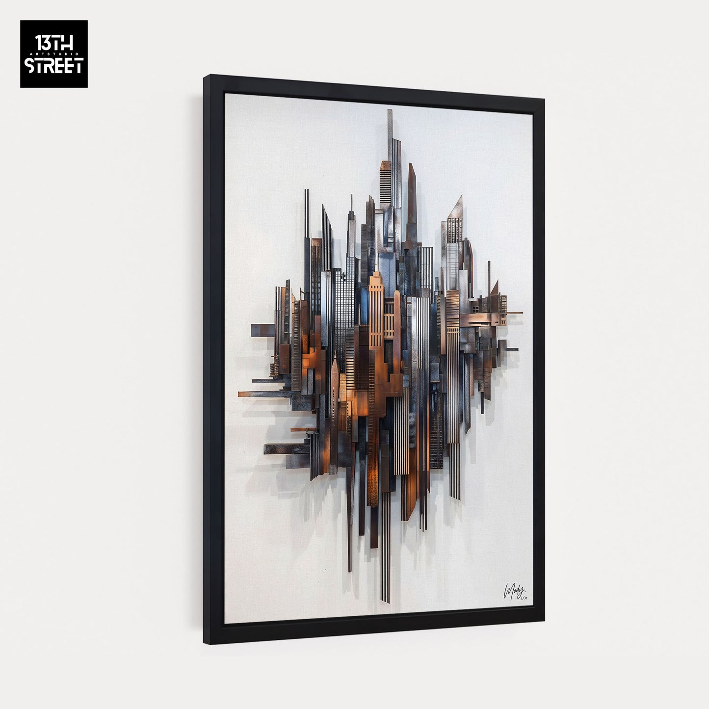 Mody - Architecture Métallique - Toile 40x60x2cm