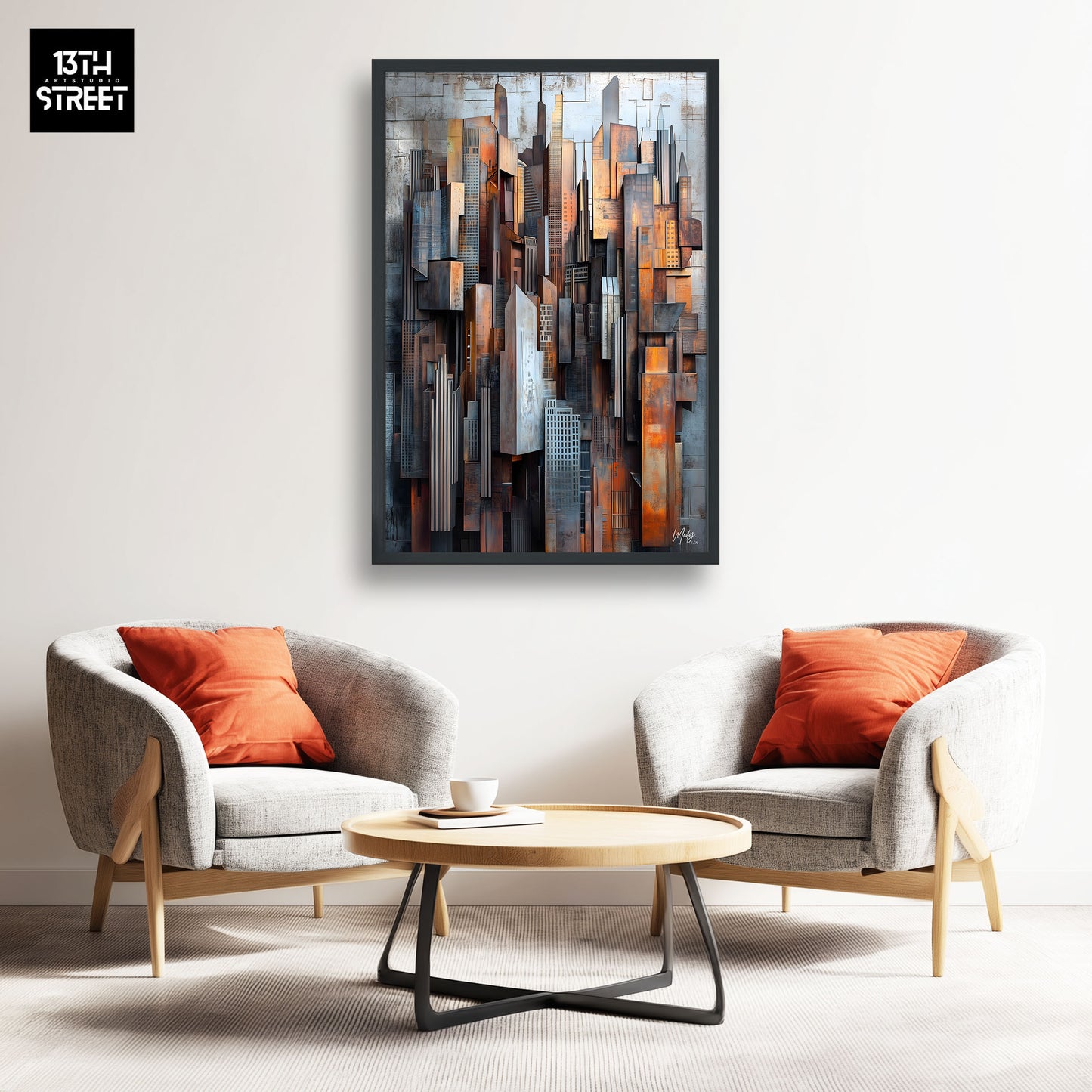 Mody - Acier Pensif - Toile 40x60x2cm