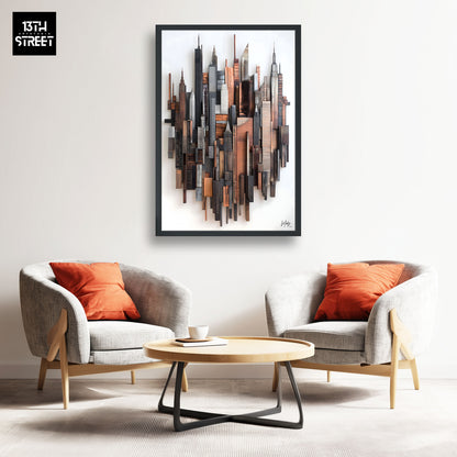 Mody - Fusion Métallique - Toile 40x60x2cm