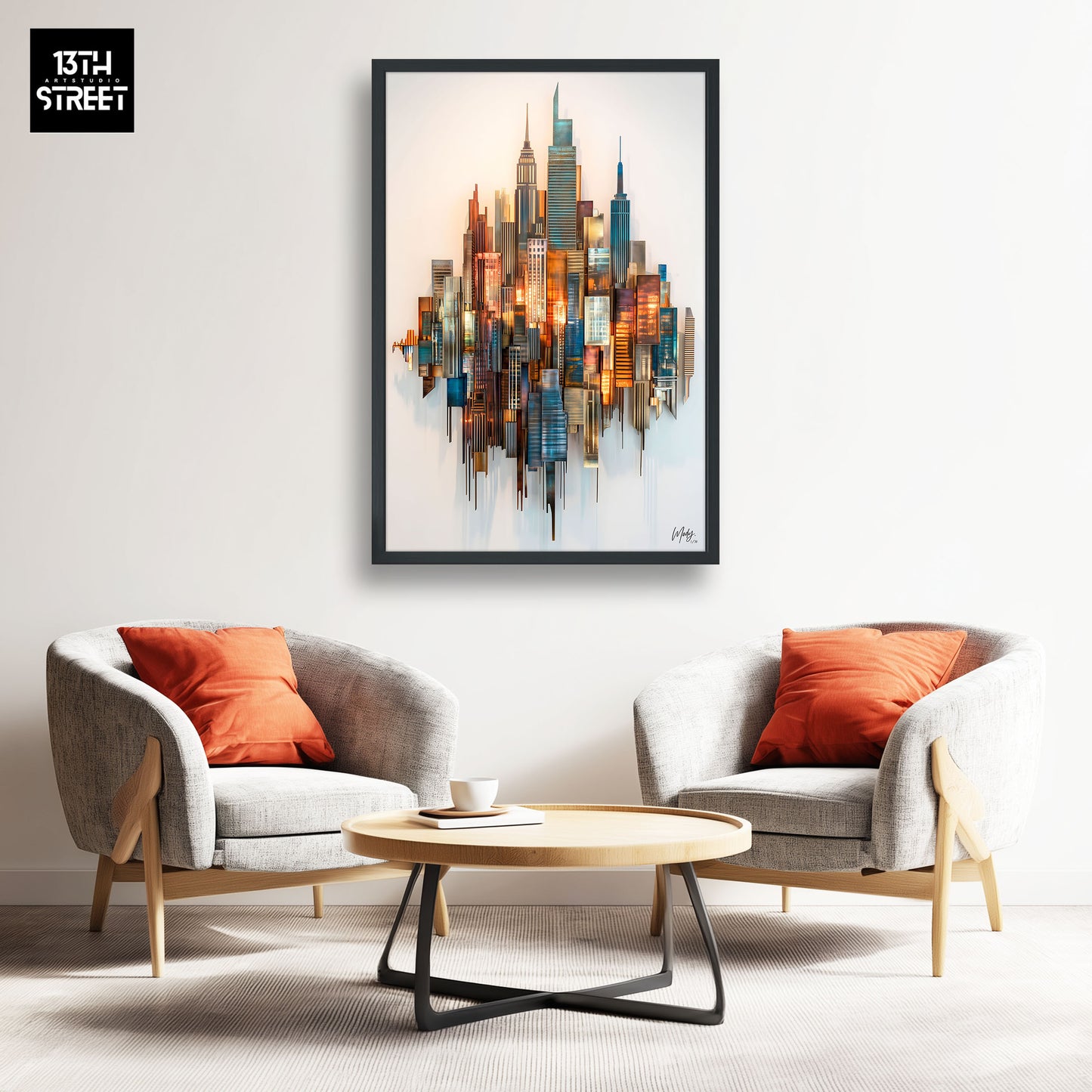 Mody - Rayonnement Urbain - Toile 40x60x2cm