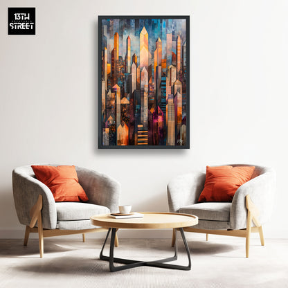 Mody - Résonance Chromique - Toile 40x60x2cm