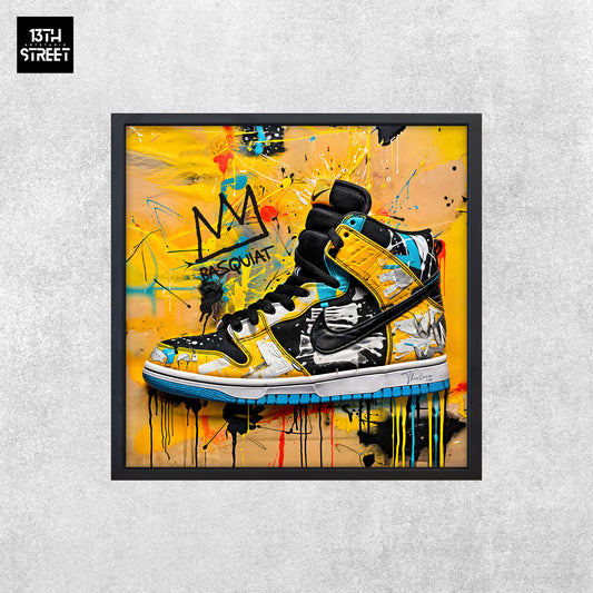 Dreizehn - Nike Jordan von Jean-Michel Basquiat - Leinwand 40x40x2cm