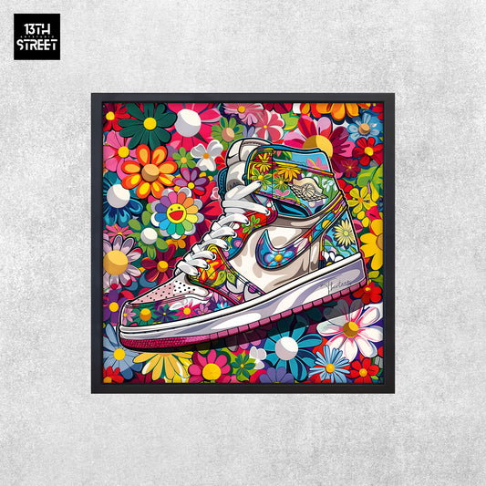 Dreizehn - Nike Jordan von Takashi Murakami - Leinwand 40x40x2cm