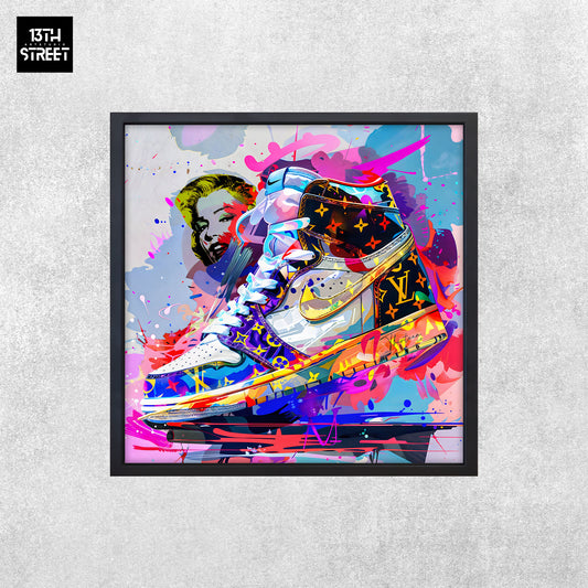 Dreizehn - Nike Jordan von Andy Warhol - Leinwand 40x40x2cm