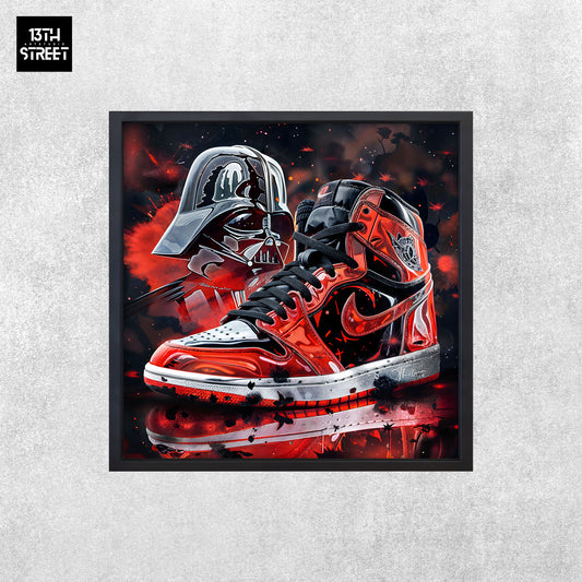 Dreizehn - Nike Jordan von Darth Vader - Leinwand 40x40x2cm