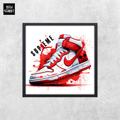 Thirteen - Nike Jordan by Supreme - Canvas 40x40x2cm