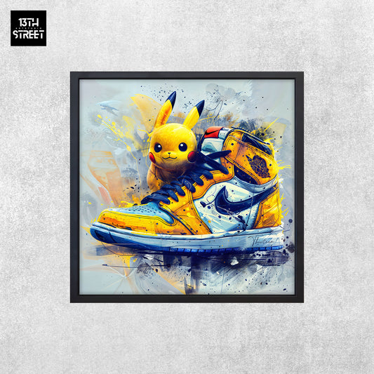 Thirteen - Nike Jordan by Pikachu - Canvas 40x40x2cm