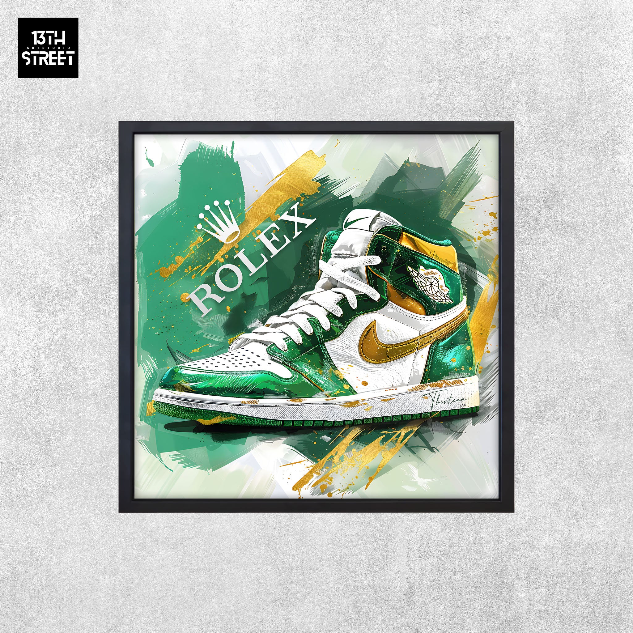 Thirteen Nike Jordan by Rolex Toile 40x40x2cm