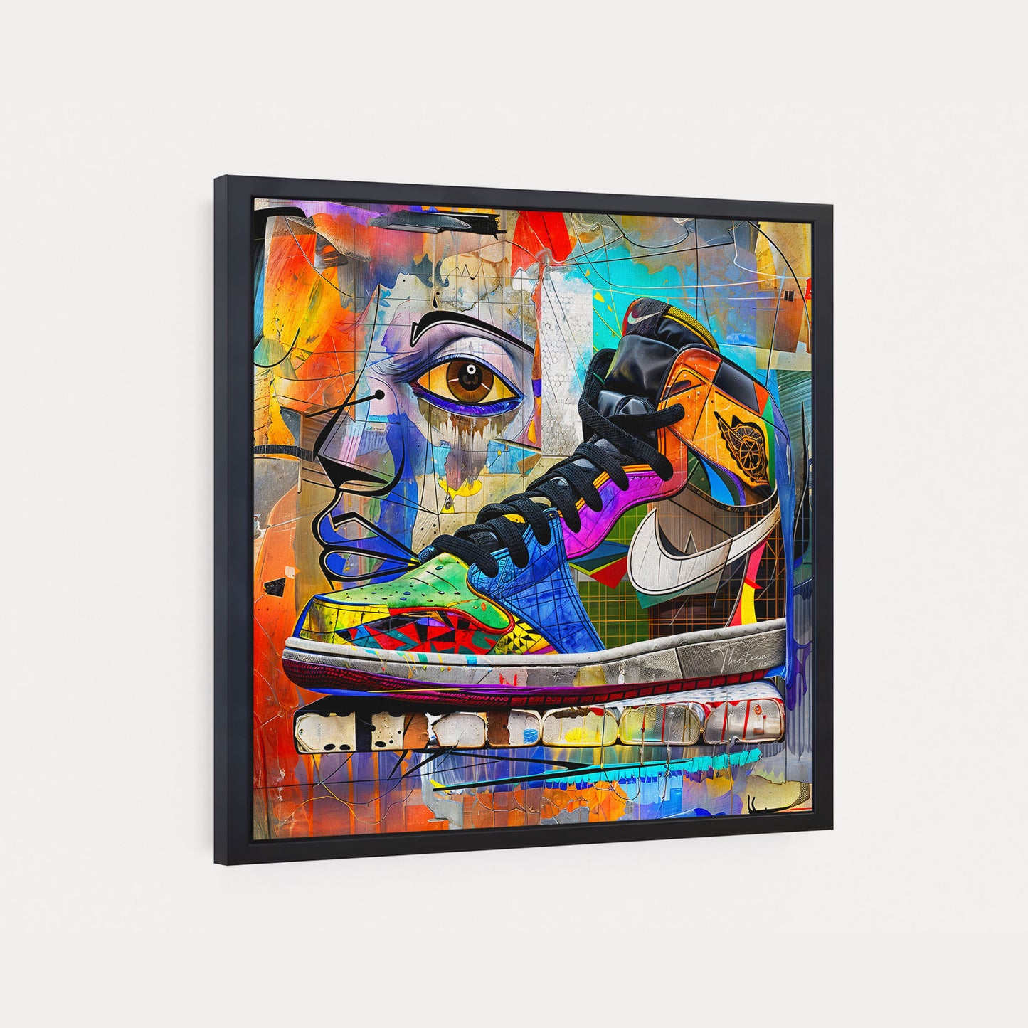 Thirteen - Nike Jordan by Picasso - Canvas 40x40x2cm