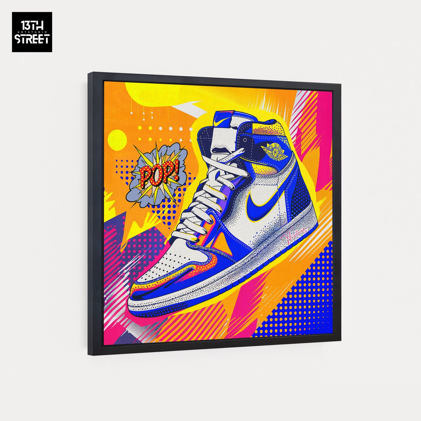 Thirteen - Nike Jordan by Roy Lichtenstein - Canvas 40x40x2cm