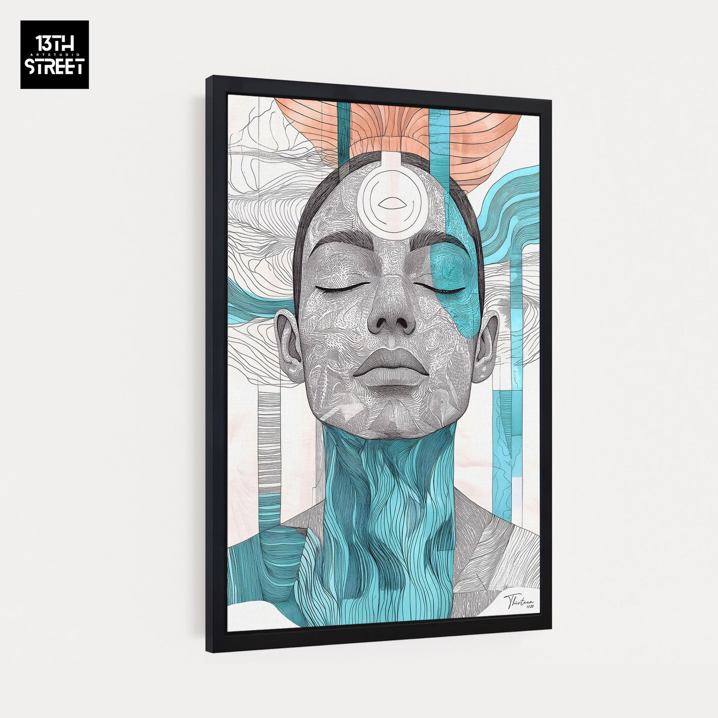 Dreizehn - Bewohntes Schweigen - Leinwand - 40x60x2cm
