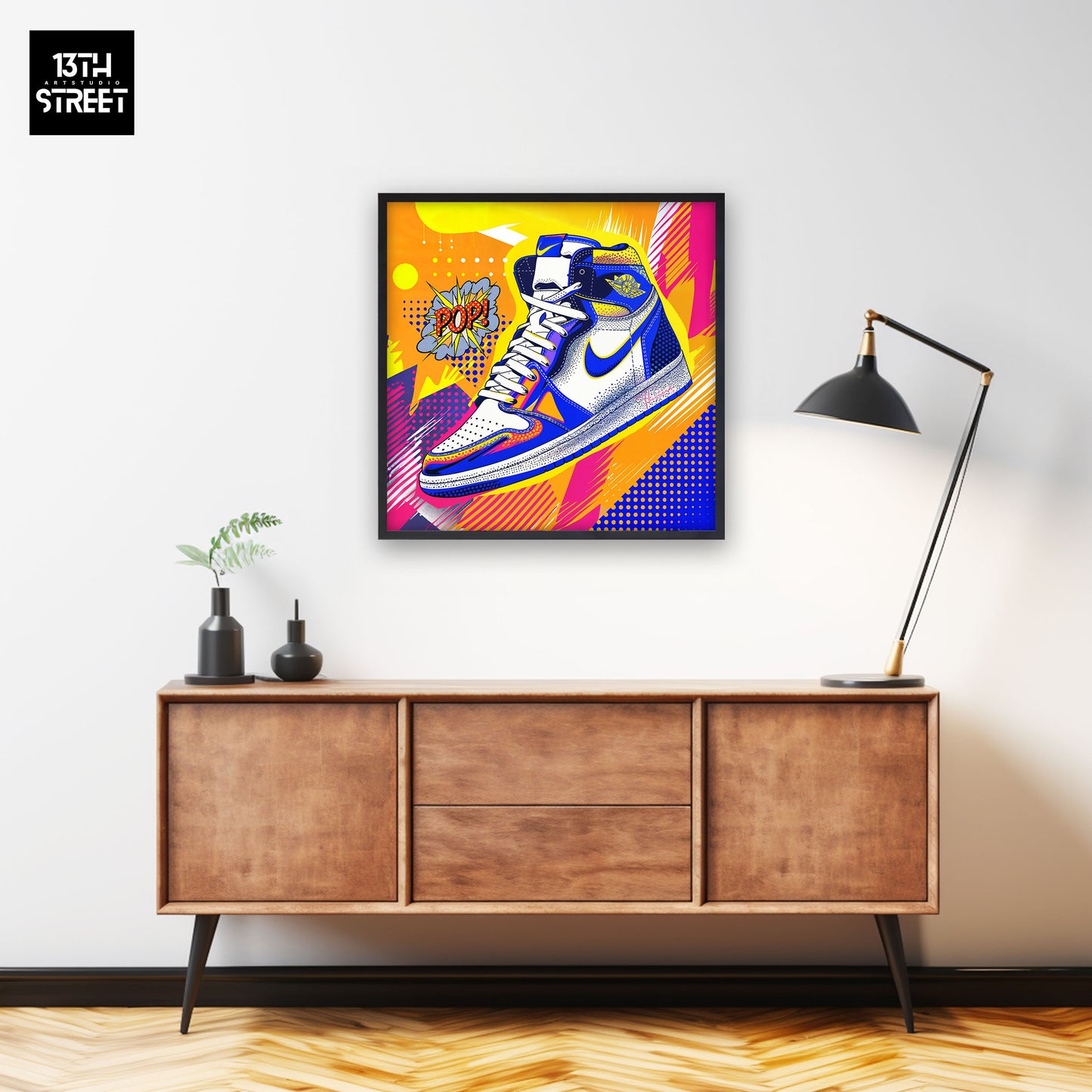 Thirteen - Nike Jordan by Roy Lichtenstein - Canvas 40x40x2cm