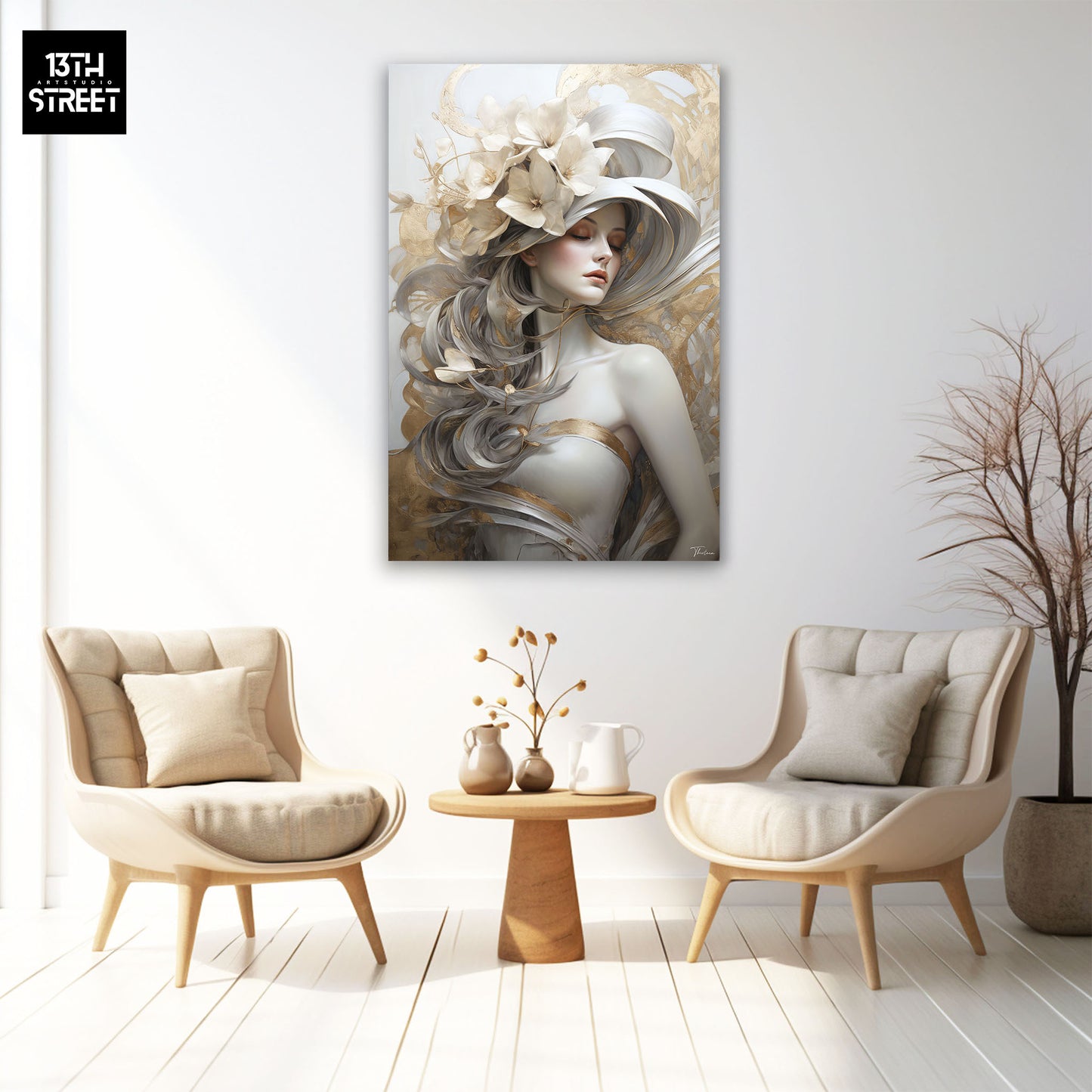 Thirteen - Radiant Gold - Canvas 60x90x2cm