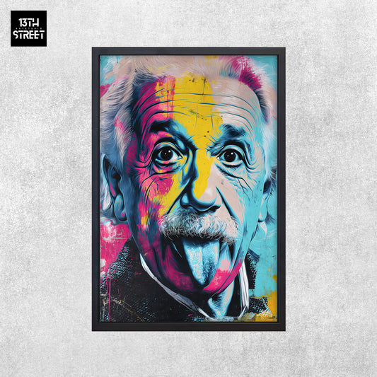 Zak - Einstein Pop-Art Muse - Leinwand 40x60x2cm