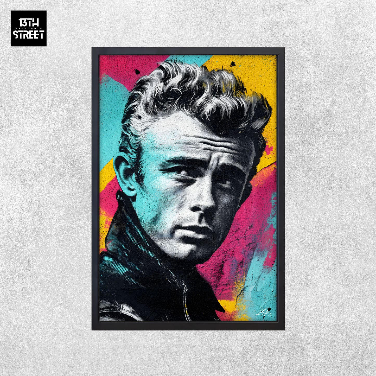 Zak - James Dean Pop Art Muse - Leinwand 40x60x2cm