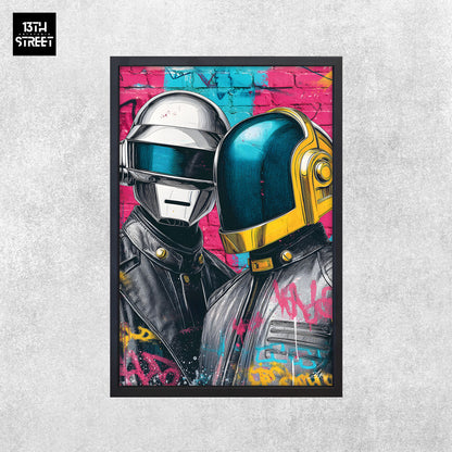 Zak - Daft Punk Pop Art Muse - Leinwand 40x60x2cm