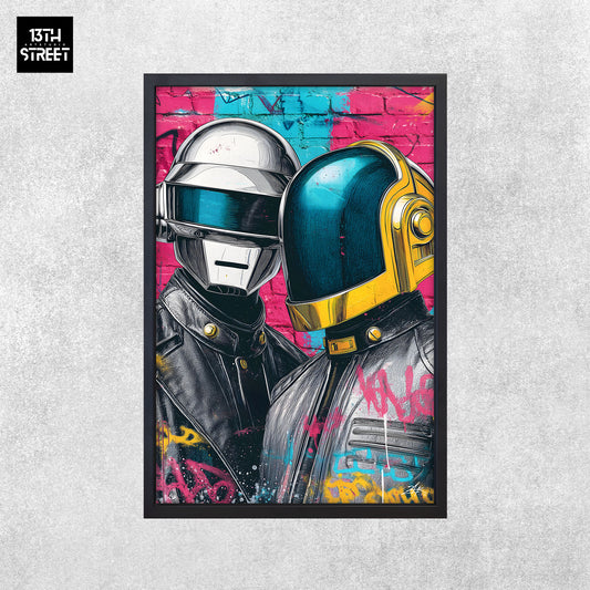 Zak - Daft Punk Pop Art Muse - Leinwand 40x60x2cm