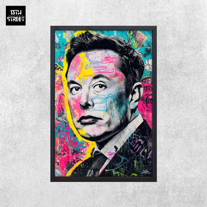 Zak - Elon Musk Pop-Art Muse - Leinwand 40x60x2cm