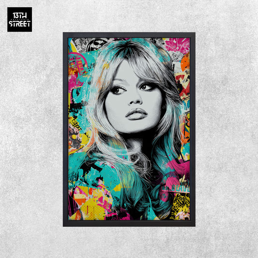 Zak - Brigitte Bardot Pop-Art-Ikone - Leinwand 40x60x2cm