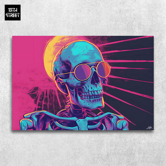 Zak - Retro Skeleton - Canvas