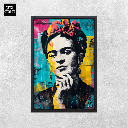 Zak - Frida Kahlo Pop Art Muse - Leinwand 40x60x2cm