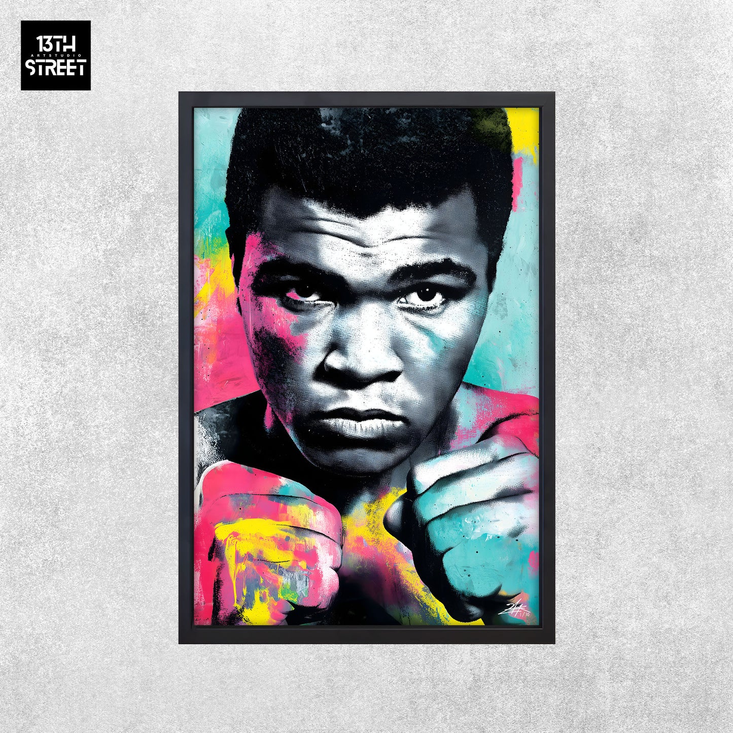 Zak - Mohammed Ali Pop Art Ikone - Leinwand 40x60x2cm